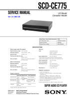 Sony SCD-CE775 - Service Manual